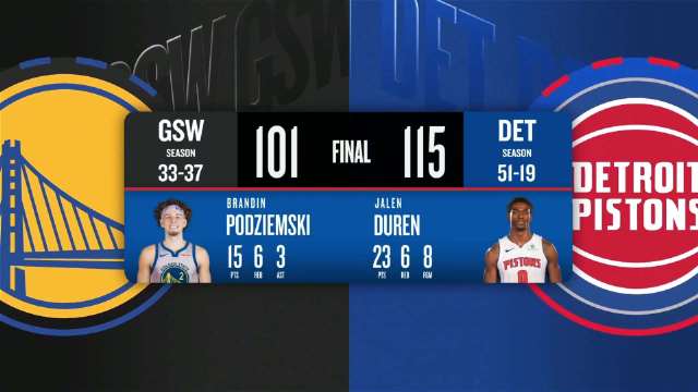 03月21日NBA常规赛 勇士 - 活塞 全场录像