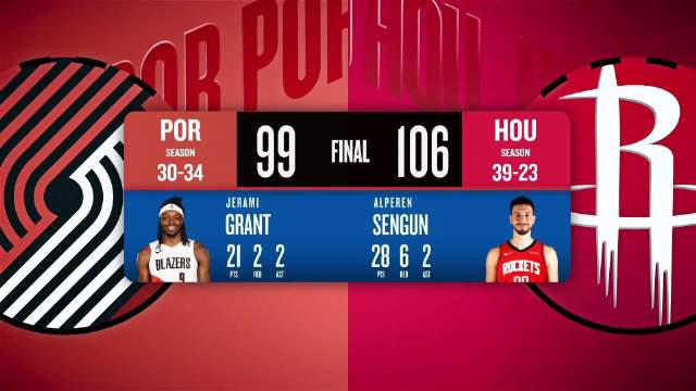03月07日NBA常规赛 开拓者 - 火箭 全场录像