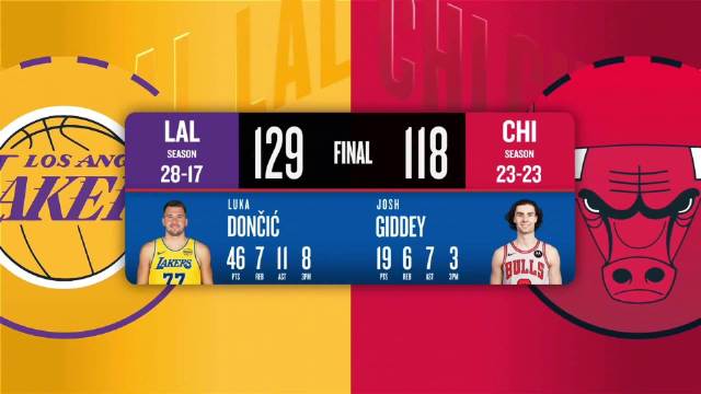 01月27日NBA常规赛 湖人 - 公牛 全场录像